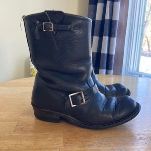 Frye Shearling Lines Engineer Boots